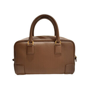 Loewe Leather Shoulder Handbag Brown Amazona Bag